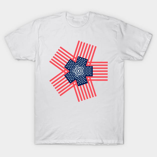 Modern American flag inspired by pop culture T-Shirt by Toozidi T Shirts